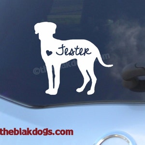 Catahoula Leopard Dog Silhouette Vinyl Sticker - personalized Car Decal