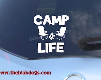 Camp Life - Camping sticker - Vinyl Sticker Car Decal