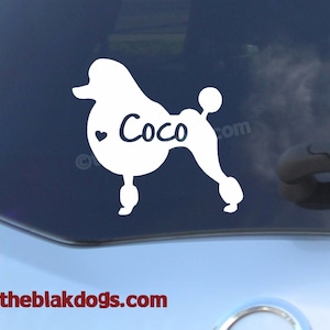 Poodle Silhouette Vinyl Sticker Car Decal Personalized