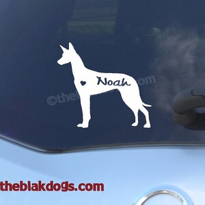 Pharaoh Hound Silhouette Vinyl Sticker - personalized Car Decal