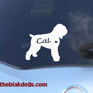 Black Russian Terrier Silhouette Vinyl Sticker - personalized Car Decal