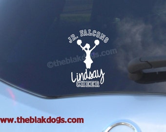 Porristas personalizada nombre y equipo Personal nombran vinilo adhesivo coches calcomanía