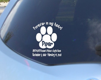 In Memory Vinyl Banner - Vinyl Sticker Car Decal