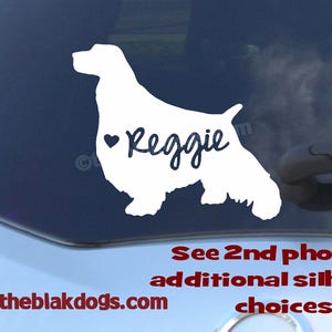 Springer Spaniel Silhouette Vinyl Sticker - personalized Car Decal