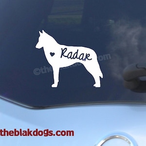 Belgian Malinois Silhouette Vinyl Sticker - personalized Car Decal