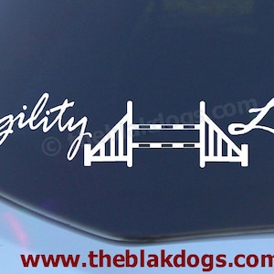 Agility Life, Vinyl Sticker Car Decal, Dog agility sticker