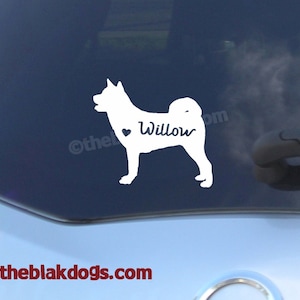 Akita Japanese or American Silhouette Vinyl Sticker - personalized Car Decal