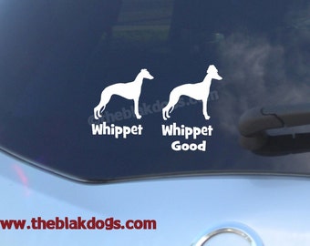 Whippet Whippet Good Silhouette Vinyl Sticker - personalized Car Decal