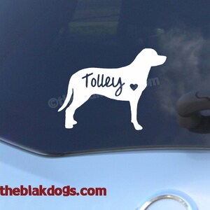 Greater Swiss Mountain Dog Silhouette Vinyl Sticker - personalized Car Decal