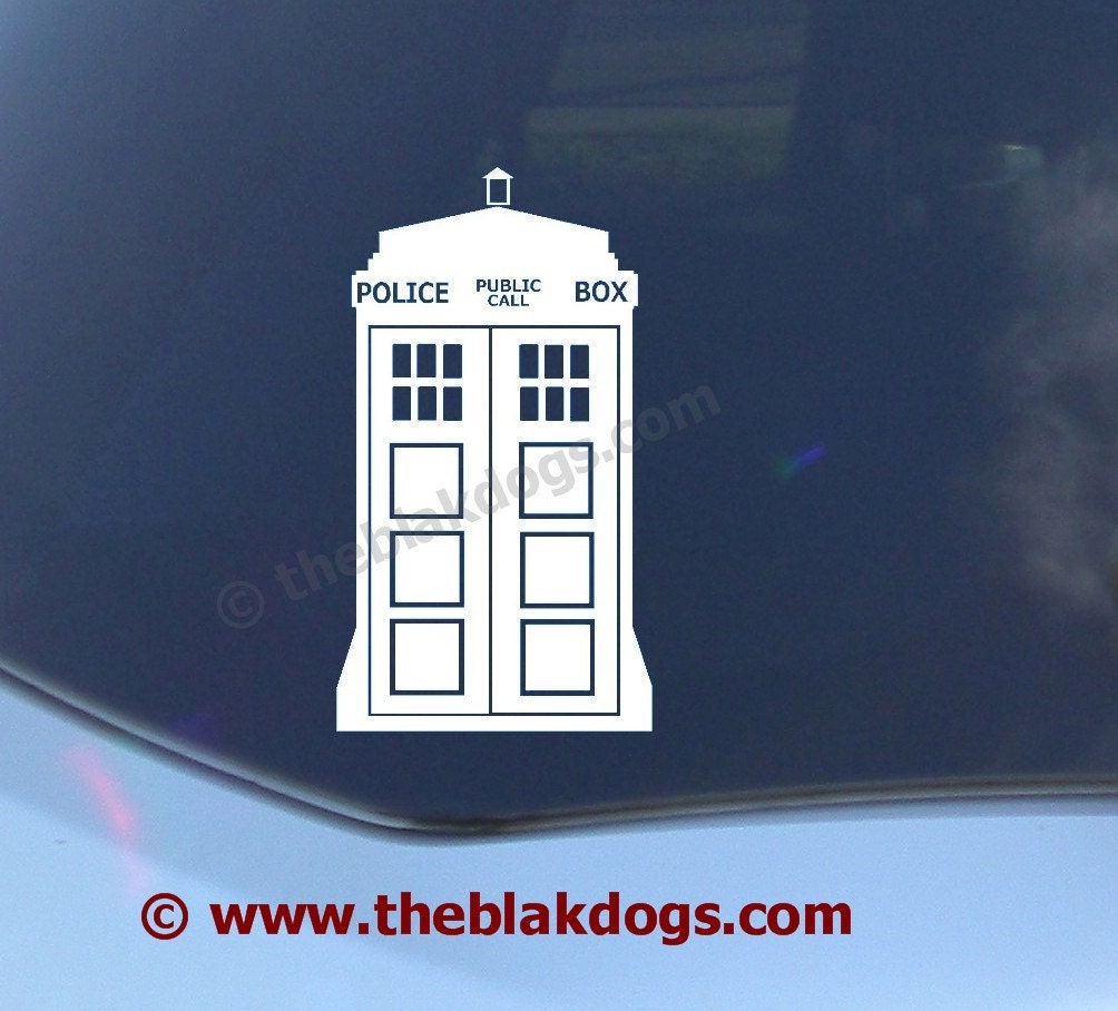 Police Call Box - Time Machine - Vinyl Sticker Car Decal - Etsy