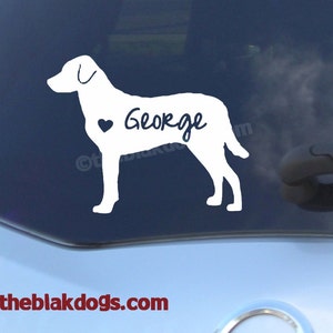 Chesapeake Bay Retriever Silhouette Vinyl Sticker - personalized Car Decal