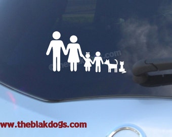 Bathroom Icon Family Stick Figure Family Custom Vinyl Sticker Car Decal