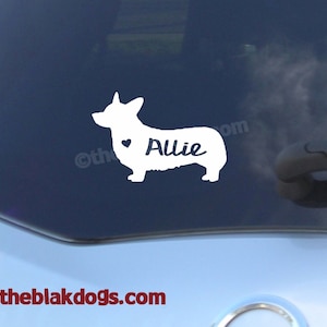 Pembroke Welsh Corgi Silhouette Cardigan Vinyl Sticker Car Decal Personalized