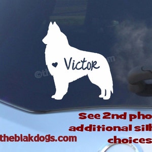 Belgian Tervuren - Silhouette Vinyl Sticker - personalized Car Decal - Custom sticker