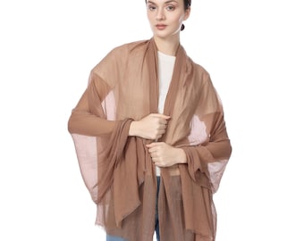 Superzachte KATOEN ZIJDE maxi hijab sjaal hoofddoek omslagdoek 100 x 180 cm