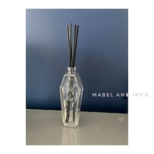 Gothic Skeleton Coffin Reed Diffuser: Refillable Home Fragrance Gift Set
