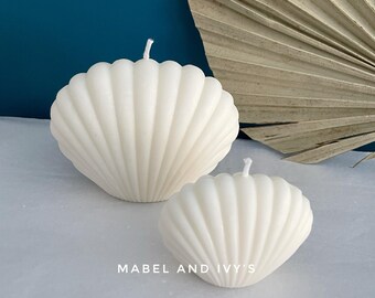 Duftende Soja Wachs Scollop Shell Kerzen Set: Handgemachtes Wohndekor