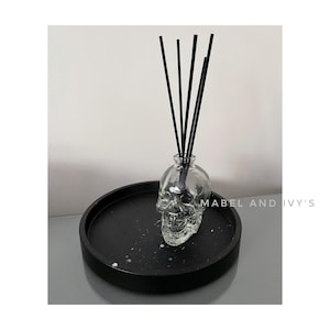 Handmade home decor gothic theme skull reed diffuser home fragrance gift set 100ml refillable
