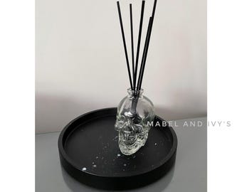 Handmade home decor gothic theme skull reed diffuser home fragrance gift set 100ml refillable