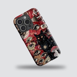 Horror Eyes Phone Case - Horror Grunge Art Cover Compatible with iPhone 17 16 15 14 13 12 11 Pro Max, Samsung Galaxy S25 S24 S23 S22 Ultra