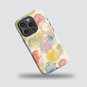 Ocean Dreams Watercolor Nautical Coastal Beach Seashells Phone Case, iPhone 16 15 14 13 12 11 Pro Max,Samsung S24 S23 S22