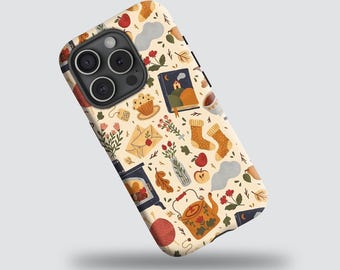 Cozy Autumn Case , Cozy Seasonal Collage Protective Cover with iPhone 17 16 15 14 13 12 11 Pro Max, for Samsung Galaxy S25 S24 S23 S22 Ultra