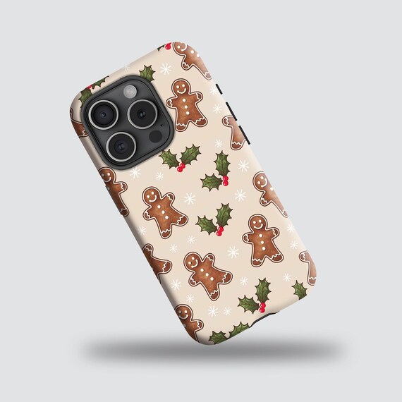 Gingerbread Christmas Phone Cases Festive Phone Cases for iPhone 17, 16, 15, 14, 13, 12, 11, Pro Max,Samsung Galaxy S23, S22, S21, S20 Ultra