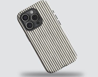 Textured vertical stripes case compatible with iPhone 17, 16, 15, 14, 13, 12, 11 Pro Max Plus and Samsung Galaxy S23, S22, S21, S20 Ultra