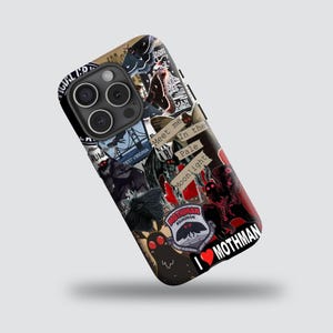 Capa de celular Mothman, capa folclórica, criaturas e monstros misteriosos, para iPhone 16 15 14 13 12 11 Pro Max, Samsung S24 S23 S22
