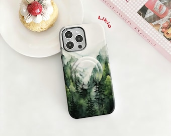 Sundwugzh Watercolor Tree Spruce Phone Case Compatible