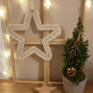 Macrame star, wire star, star fringe, macrame star, Christmas decoration, Christmas decoration, window decoration, window decoration, wall decoration