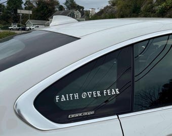 White Faith Over Fear Decals (2-Pack)
