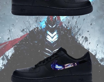 Custom Hand-Painted Sneakers – Shadow Hunter Theme | Anime Fan Art Shoes