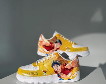 Ręcznie malowane buty sportowe Air Force 1 w stylu anime: buty na zamówienie