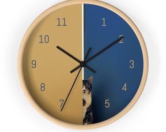 Funny Cat Wall Clock, Cute Kitty Clock for Home Design, Cat Lover Gift, Whimsical Feline Decor, Unique Wall Art, Animal Theme Clock