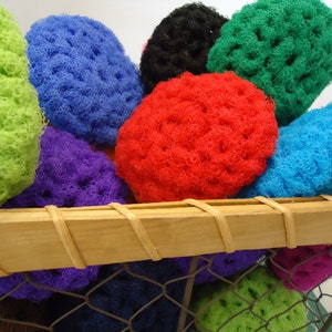 Nylon Scrubbie, Pot Scrubber, Crochet Scrubbie, Use for Kitchen, Bath, and Cleaning Anywhere, Washable, Reuseable