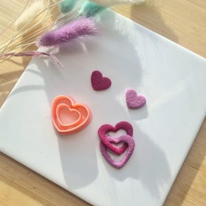 Valentines Cutter, Polymer Clay Cutter, Heart Cutter, Heart Link Chain Cutter For Polymer clay