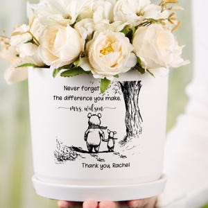 Thank You for Helping Me Grow Plant Pot,Teacher Appreciation,Custom Teacher Plant Pot,Flower Pot for Teacher,End of Year Gift,Teacher Gifts