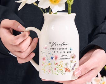 花と蝶が描かれたヴィンテージの手描きトナラ陶器の花瓶 - Etsy 日本