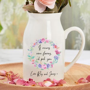 Jarrones personalizables, jarrones de cerámica, regalos para el Día de la Madre, regalos para mamá, regalos para la abuela, jarrones personalizados para el Día de la Madre, jarrones florales