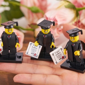 Kundenspezifische Abschlussfeier Minifiguren, personalisierte 2025 Abschlussfeier Geschenke, Abschlussgeschenke für Sie und Ihn, benutzerdefinierte Zahlen, benutzerdefinierte Abschlussfeier Minifiguren