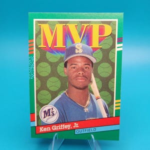 Leaf 1990 MVP #392 Ken Griffey Jr. Baseball Card – Seattle Mariners – Hall of Famer