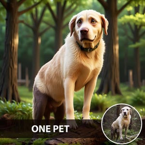 Personalized Cartoon Pet Portrait Custom Dog Cartoon Custom Cartoon from Photo Pixar Style Illustration Disney Style Cartoon Animation Gift