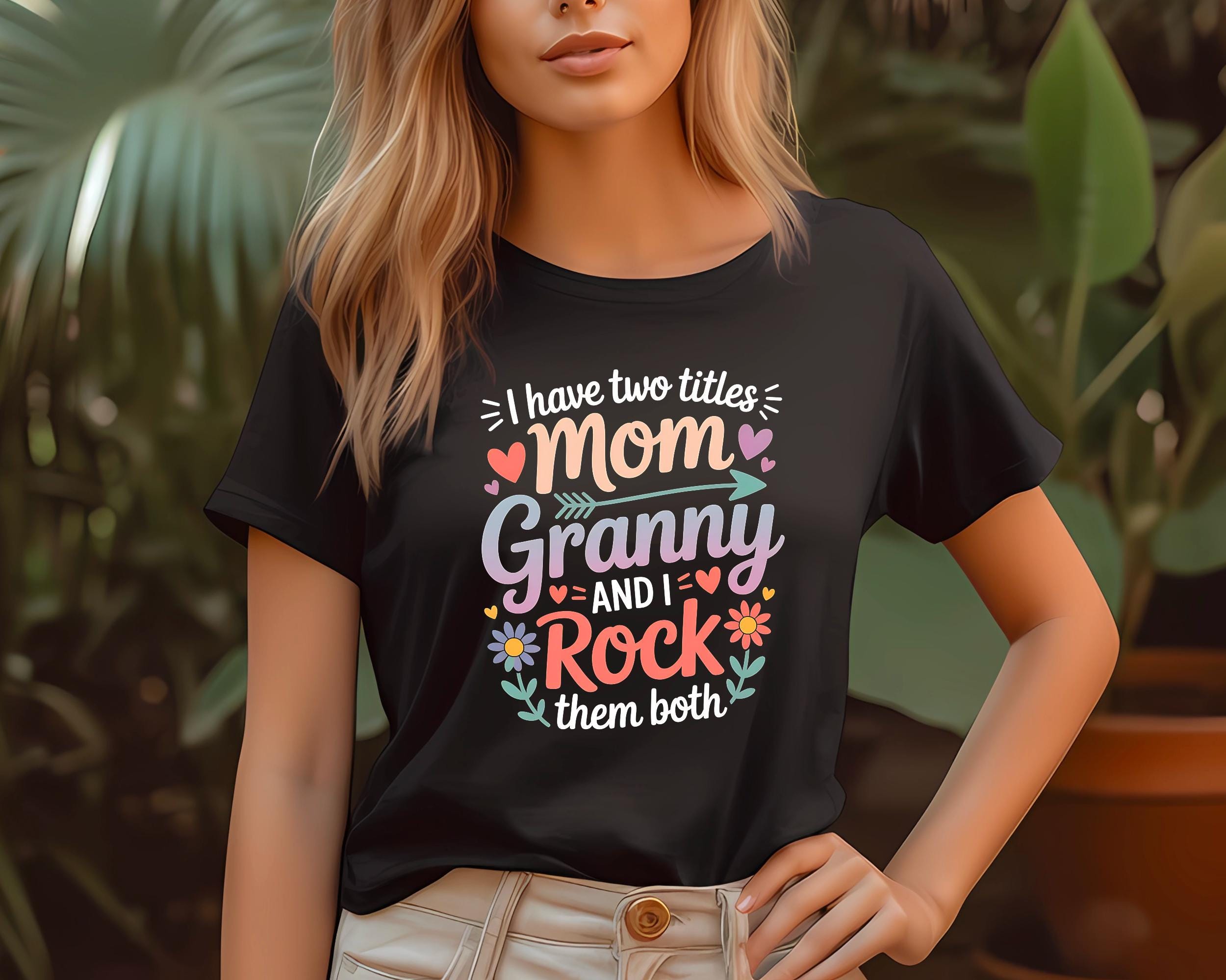 Mom Granny Retro Floral PNG SVG: I Rock Them Both - Etsy