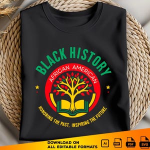 Black History Honoring the Past Inspiring the Future SVG, A Legacy of Strength and Knowledge, Tree of Knowledge, Branches of Change SVG