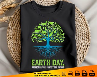 Celebrate Earth Day with Our Conservation SVG for Nature Lovers, Eco-Friendly Design for Preschool Earth Day Activities - Save the Planet!