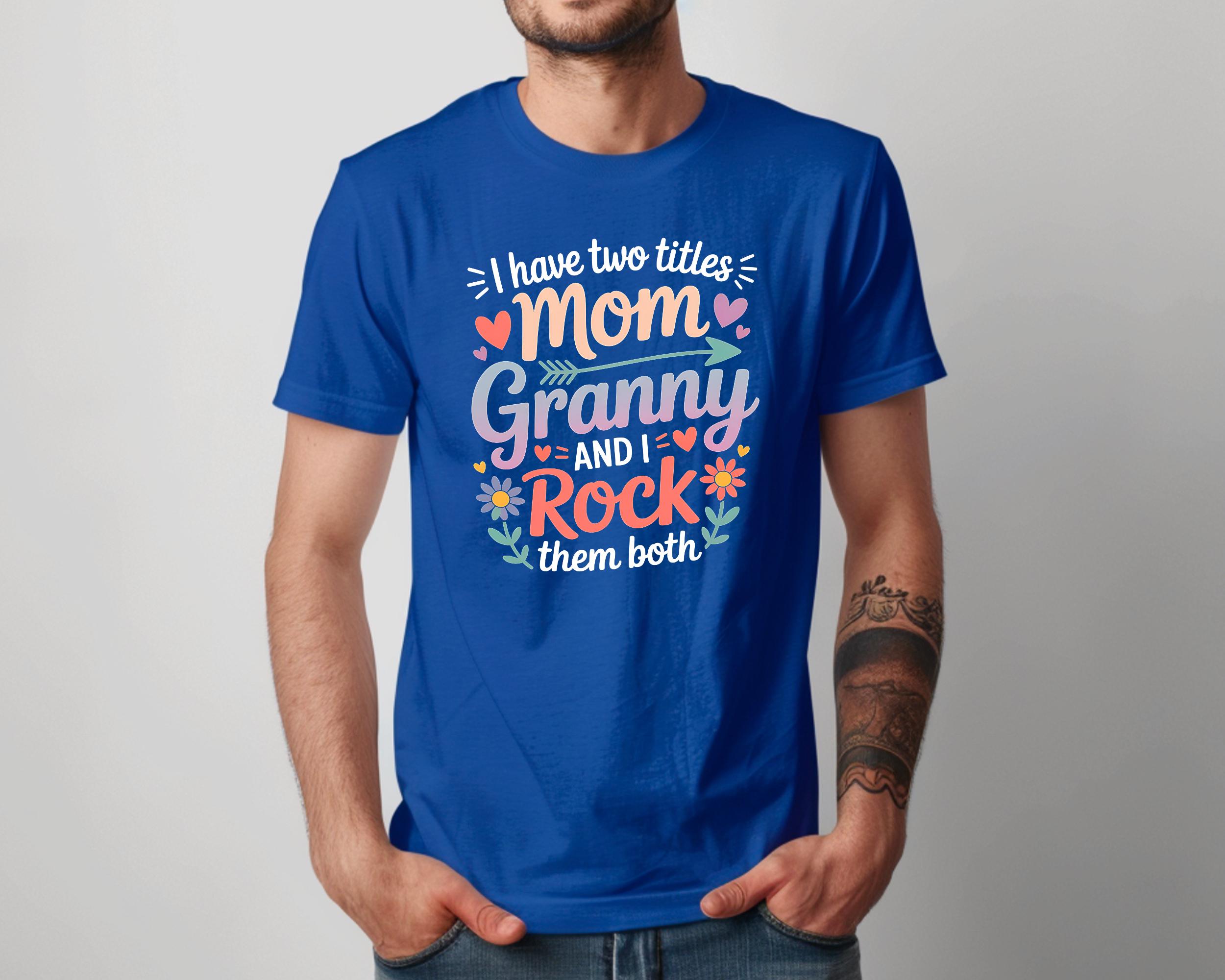 Mom Granny Retro Floral PNG SVG: I Rock Them Both - Etsy
