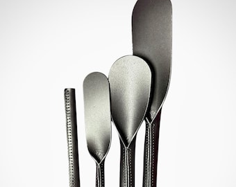 Set of 4 leather paddle, black, brown, green, Handmade spanking toys, premium quality leather, Impact play kit