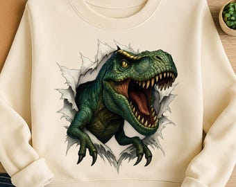 Dinosaur PNG: Fierce T-Rex Clipart for DTF & Sublimation (Digital Download)