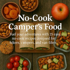 25 No-Cook Camping & Backpacking Meals | Fuel Up Without a Fire Digital Cookbook for Hikers Campers Van | Instant Download Travel Meal Ideas